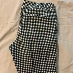 Black and White Plaid Pixie Ankle Pant Old Navy